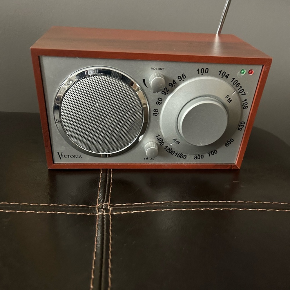 Classic Brown and Silver FM Radio